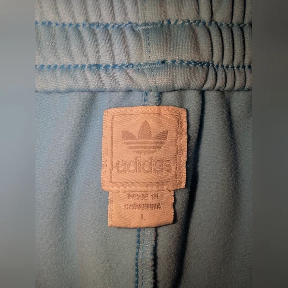 Adidas Mens Light Blue Joggers - Picture 5 of 5